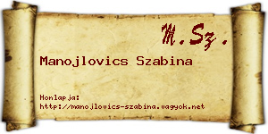 Manojlovics Szabina névjegykártya